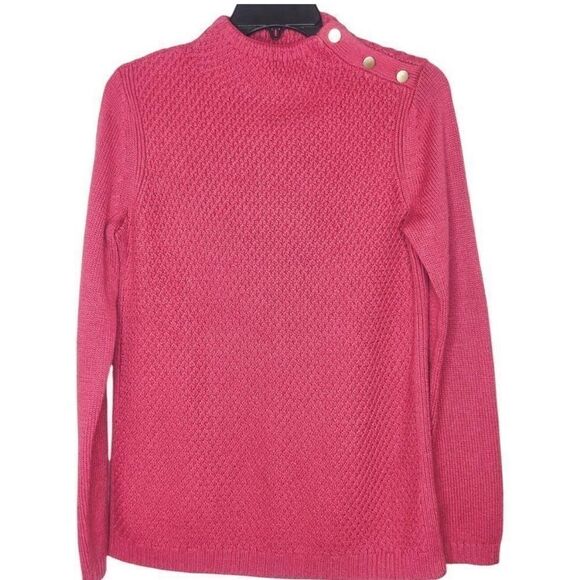 TALBOTS Beautiful Knit Mock Neck Sweater Button XS - Picture 1 of 4